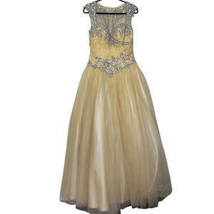 Abby Paige For Kiss Kiss Formal Yellow Gold Perfect for Quinceanera